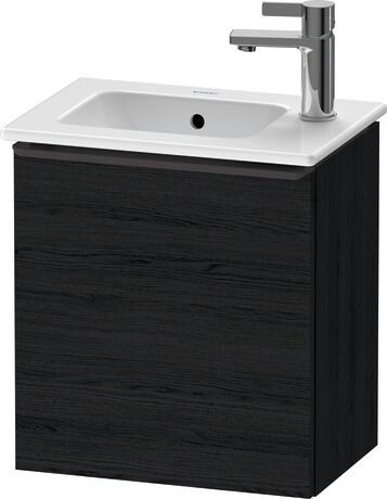 Vanity unit wall-mounted, DE4259LBD160000 Black oak Matt, Decor, Handle Diamond black