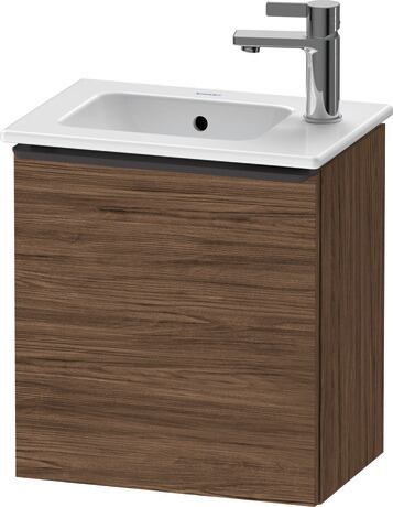 Vanity unit wall-mounted, DE4259LBD210000 Walnut dark Matt, Decor, Handle Diamond black