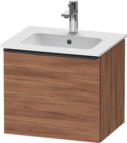 Vanity unit wall-mounted, DE42600BD790000 Walnut Matt, Decor, Handle Diamond black