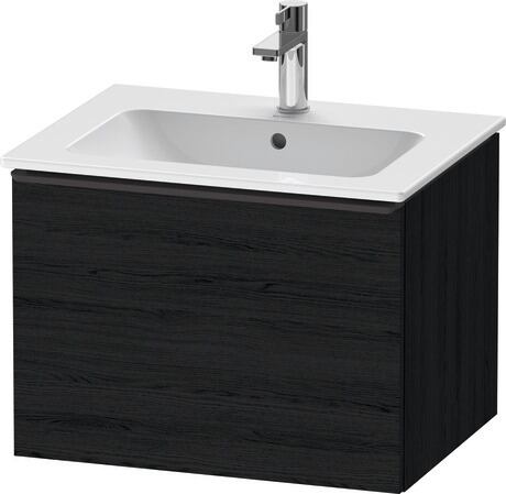 Vanity unit wall-mounted, DE42610BD160000 Black oak Matt, Decor, Handle Diamond black