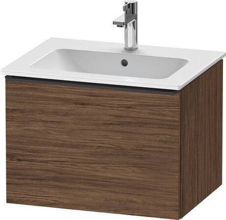 Vanity unit wall-mounted, DE42610BD210000 Walnut dark Matt, Decor, Handle Diamond black