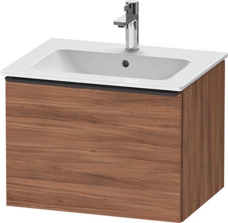 Vanity unit wall-mounted, DE42610BD790000 Walnut Matt, Decor, Handle Diamond black