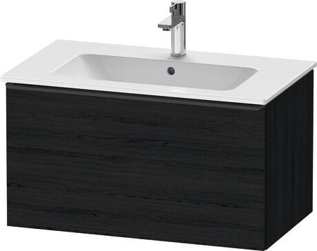 Vanity unit wall-mounted, DE42620BD160000 Black oak Matt, Decor, Handle Diamond black