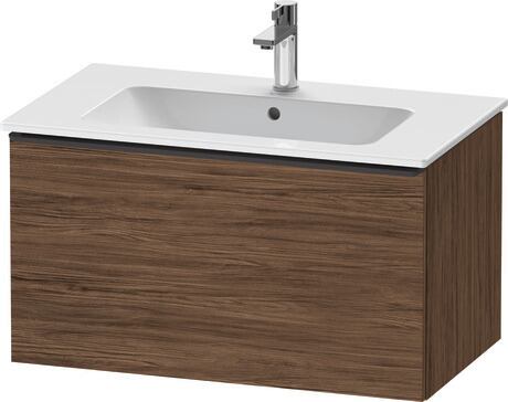 Vanity unit wall-mounted, DE42620BD210000 Walnut dark Matt, Decor, Handle Diamond black