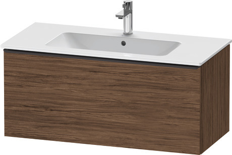 Vanity unit wall-mounted, DE42630BD210000 Walnut dark Matt, Decor, Handle Diamond black