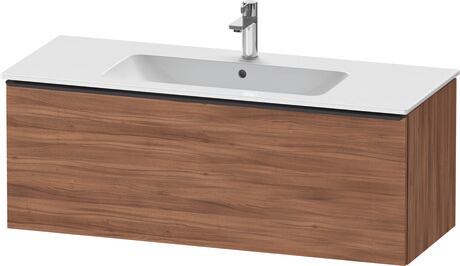 Vanity unit wall-mounted, DE42640BD790000 Walnut Matt, Decor, Handle Diamond black