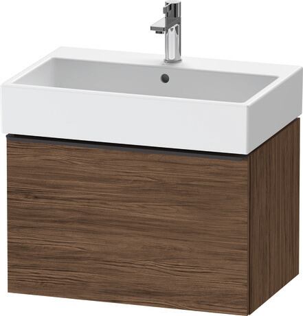 Vanity unit wall-mounted, DE42720BD210000 Walnut dark Matt, Decor, Handle Diamond black