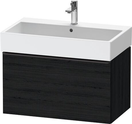 Vanity unit wall-mounted, DE42730BD160000 Black oak Matt, Decor, Handle Diamond black