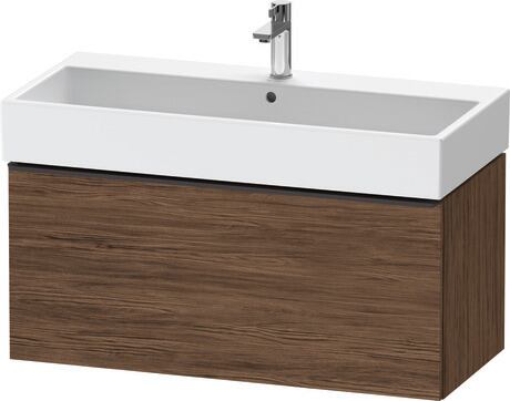 Vanity unit wall-mounted, DE42740BD210000 Walnut dark Matt, Decor, Handle Diamond black