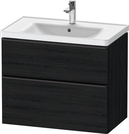 Vanity unit wall-mounted, DE43550BD160000 Black oak Matt, Decor, Handle Diamond black