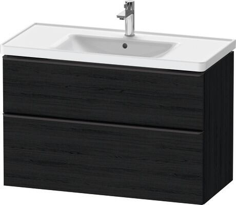 Furniture washbasin with vanity unit, DE012201616 Black oak Matt, Decor