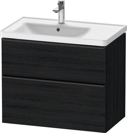 Vanity unit wall-mounted, DE43570BD160000 Black oak Matt, Decor, Handle Diamond black