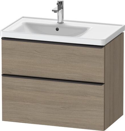 Vanity unit wall-mounted, DE43570BD350000 Oak terra Matt, Decor, Handle Diamond black