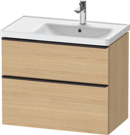 Vanity unit wall-mounted, DE43580BD300000 Natural oak Matt, Decor, Handle Diamond black