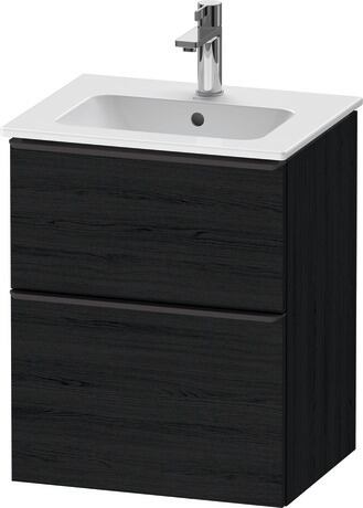 Vanity unit wall-mounted, DE43600BD160000 Black oak Matt, Decor, Handle Diamond black