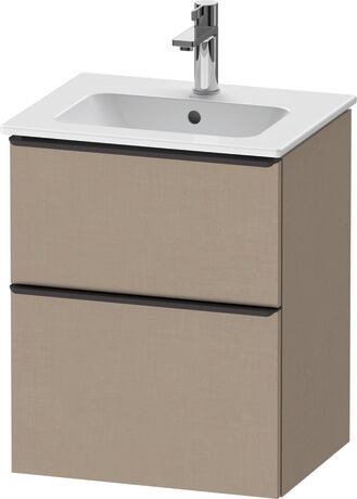 Vanity unit wall-mounted, DE43600BD750000 Linen Matt, Decor, Handle Diamond black