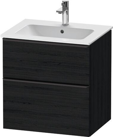 Vanity unit wall-mounted, DE43610BD160000 Black oak Matt, Decor, Handle Diamond black