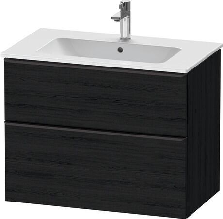 Vanity unit wall-mounted, DE43620BD160000 Black oak Matt, Decor, Handle Diamond black