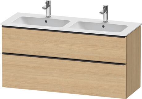 Vanity unit wall-mounted, DE43650BD300000 Natural oak Matt, Decor, Handle Diamond black