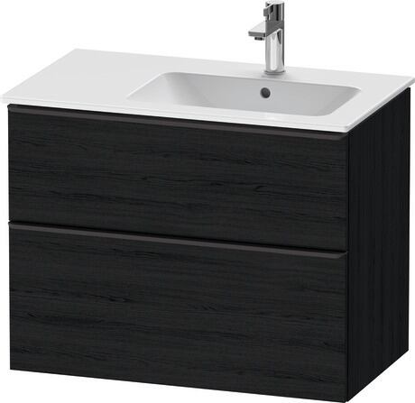 Vanity unit wall-mounted, DE43670BD160000 Black oak Matt, Decor, Handle Diamond black