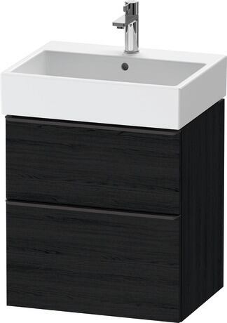 Vanity unit wall-mounted, DE43710BD160000 Black oak Matt, Decor, Handle Diamond black