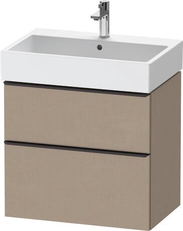 Vanity unit wall-mounted, DE43720BD750000 Linen Matt, Decor, Handle Diamond black