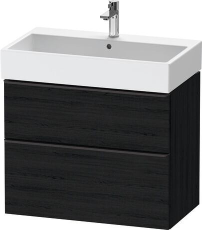 Vanity unit wall-mounted, DE43730BD160000 Black oak Matt, Decor, Handle Diamond black