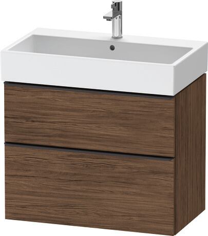 Vanity unit wall-mounted, DE43730BD210000 Walnut dark Matt, Decor, Handle Diamond black