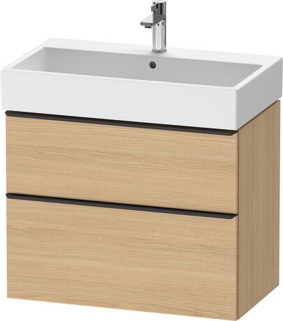 Vanity unit wall-mounted, DE43730BD300000 Natural oak Matt, Decor, Handle Diamond black