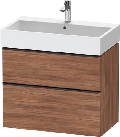 Vanity unit wall-mounted, DE43730BD790000 Walnut Matt, Decor, Handle Diamond black