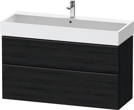 Vanity unit wall-mounted, DE43750BD160000 Black oak Matt, Decor, Handle Diamond black