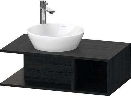 Console vanity unit wall-mounted, DE491801616 Black oak Matt, Decor