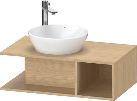 Console vanity unit wall-mounted, DE491803030 Natural oak Matt, Decor