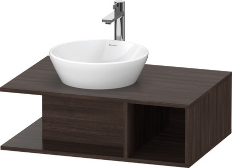 Mueble bajo lavabo para encimera, DE492805353 Castaño oscuro Mate, Decoración