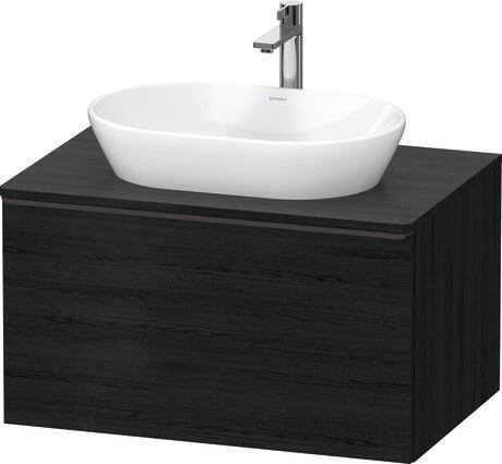 Console vanity unit wall-mounted, DE49470BD160000 Black oak Matt, Decor, Handle Diamond black