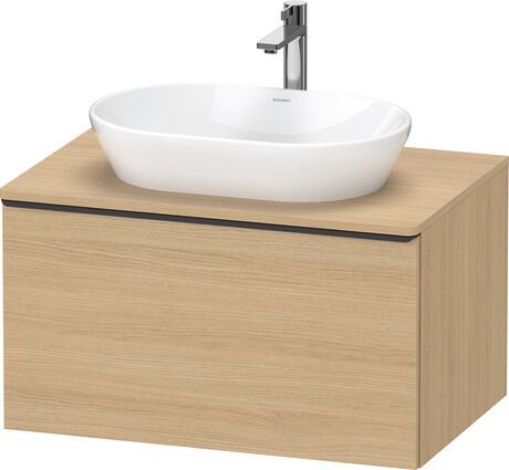 Console vanity unit wall-mounted, DE49470BD300000 Natural oak Matt, Decor, Handle Diamond black