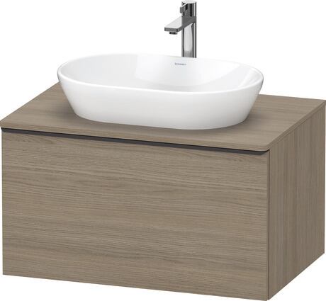 Console vanity unit wall-mounted, DE49470BD350000 Oak terra Matt, Decor, Handle Diamond black