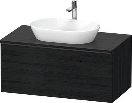 Console vanity unit wall-mounted, DE49480BD160000 Black oak Matt, Decor, Handle Diamond black