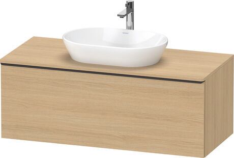 Console vanity unit wall-mounted, DE49490BD300000 Natural oak Matt, Decor, Handle Diamond black