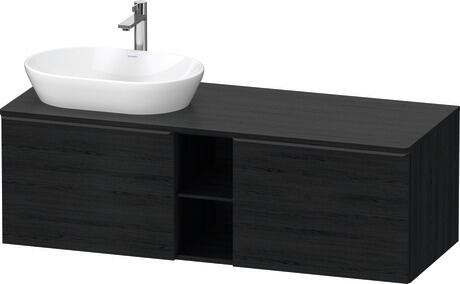 Console vanity unit wall-mounted, DE4950LBD160000 Black oak Matt, Decor, Handle Diamond black