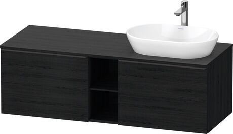 Console vanity unit wall-mounted, DE4950RBD160000 Black oak Matt, Decor, Handle Diamond black