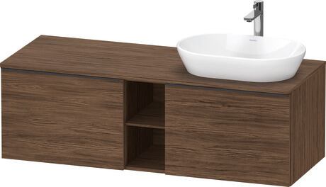 Console vanity unit wall-mounted, DE4950RBD210000 Walnut dark Matt, Decor, Handle Diamond black