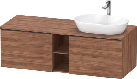 Console vanity unit wall-mounted, DE4950RBD790000 Walnut Matt, Decor, Handle Diamond black