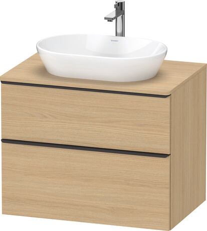 Console vanity unit wall-mounted, DE49670BD300000 Natural oak Matt, Decor, Handle Diamond black