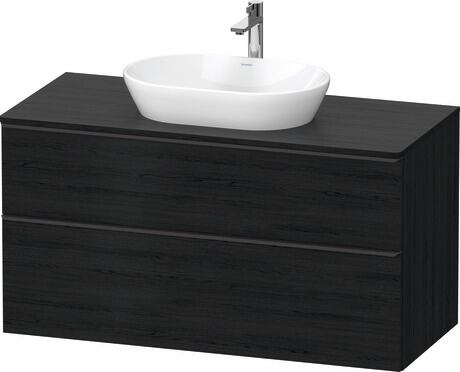 Console vanity unit wall-mounted, DE49690BD160000 Black oak Matt, Decor, Handle Diamond black