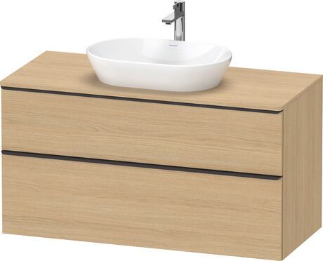 Console vanity unit wall-mounted, DE49690BD300000 Natural oak Matt, Decor, Handle Diamond black