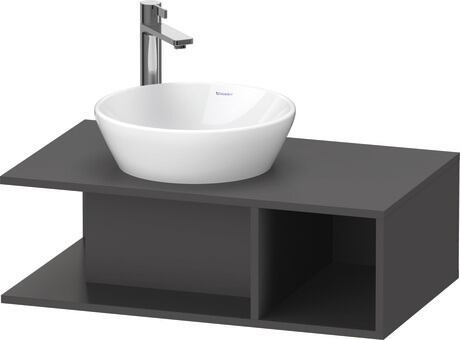 Console vanity unit wall-mounted, DE491804949 Graphite Matt, Decor