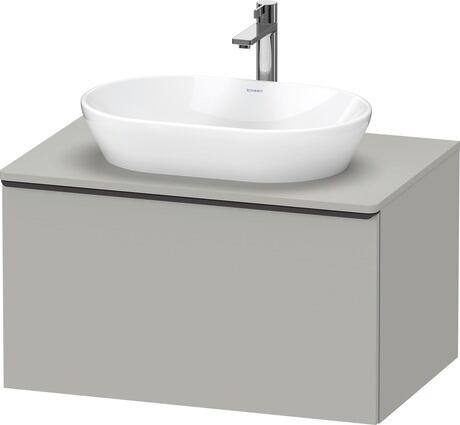 Console vanity unit wall-mounted, DE49470BD070000 Concrete grey Matt, Decor, Handle Diamond black