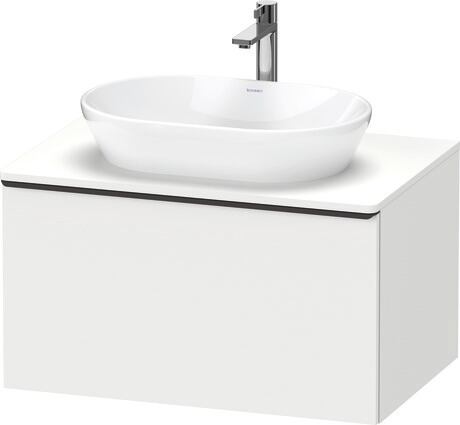 Console vanity unit wall-mounted, DE49470BD180000 White Matt, Decor, Handle Diamond black