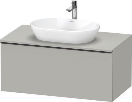 Console vanity unit wall-mounted, DE49480BD070000 Concrete grey Matt, Decor, Handle Diamond black